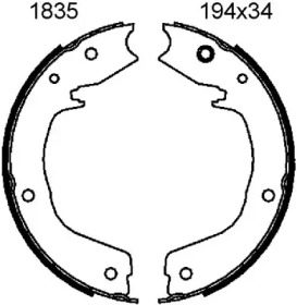 Комлект тормозных накладок BSF 01835