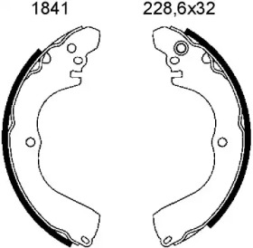 Комлект тормозных накладок BSF 01841