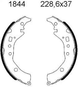 Комлект тормозных накладок BSF 01844