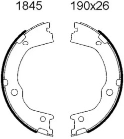 Комлект тормозных накладок BSF 01845