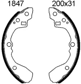 Комлект тормозных накладок BSF 01847