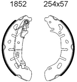 Комлект тормозных накладок BSF 01852