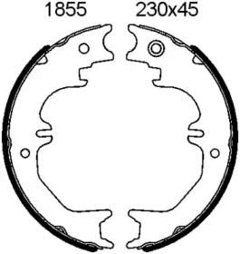 Комлект тормозных накладок BSF 01855