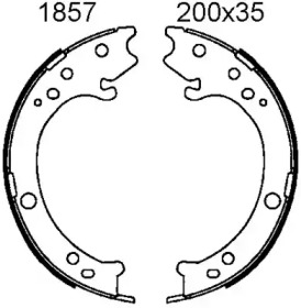 Комлект тормозных накладок BSF 01857