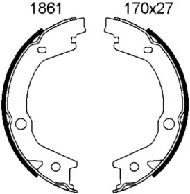 Комлект тормозных накладок BSF 01861