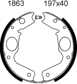 Комлект тормозных накладок BSF 01863