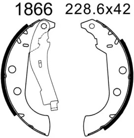 Комлект тормозных накладок BSF 01866