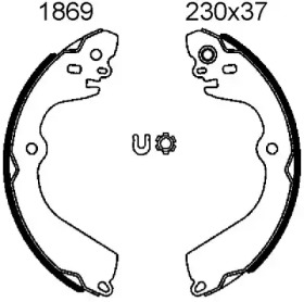 Комлект тормозных накладок BSF 01869