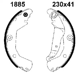 Комлект тормозных накладок BSF 01885