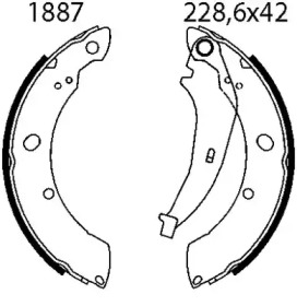 Комлект тормозных накладок BSF 01887