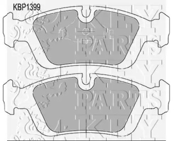 Комплект тормозных колодок KEY PARTS KBP1399