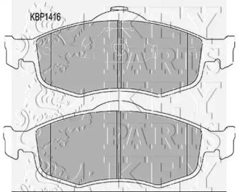 Комплект тормозных колодок KEY PARTS KBP1416