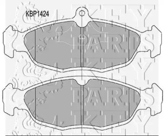 Комплект тормозных колодок KEY PARTS KBP1424