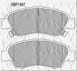 Комплект тормозных колодок KEY PARTS KBP1467