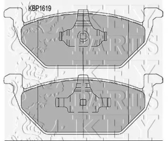 Комплект тормозных колодок KEY PARTS KBP1619