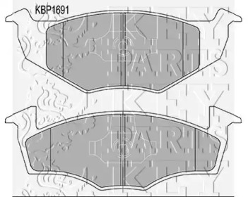 Комплект тормозных колодок KEY PARTS KBP1691