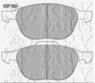 Комплект тормозных колодок KEY PARTS KBP1864