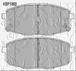 Комплект тормозных колодок KEY PARTS KBP1868