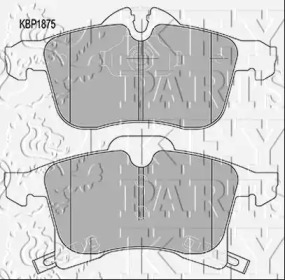 Комплект тормозных колодок KEY PARTS KBP1875