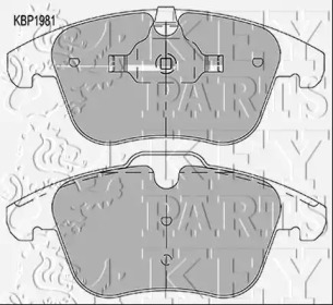 Комплект тормозных колодок KEY PARTS KBP1981