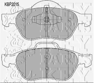 Комплект тормозных колодок KEY PARTS KBP2015