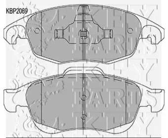 Комплект тормозных колодок KEY PARTS KBP2069