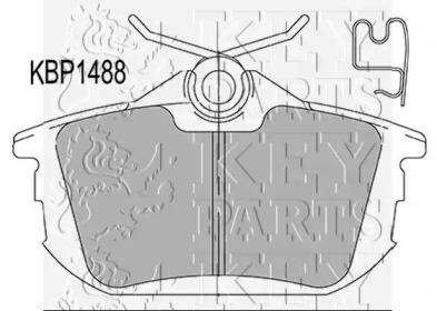 Комплект тормозных колодок KEY PARTS KBP1488