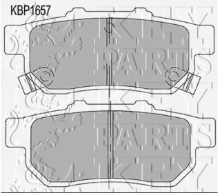 Комплект тормозных колодок KEY PARTS KBP1657