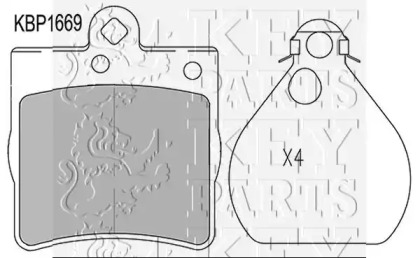 Комплект тормозных колодок KEY PARTS KBP1669