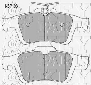 Комплект тормозных колодок KEY PARTS KBP1931