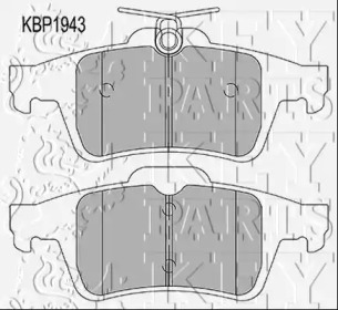 Комплект тормозных колодок KEY PARTS KBP1943