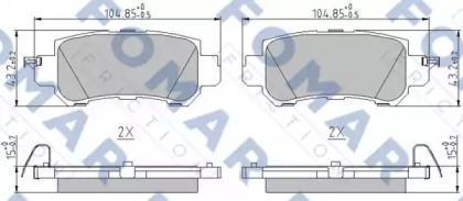 Комплект тормозных колодок FOMAR Friction FO 235483