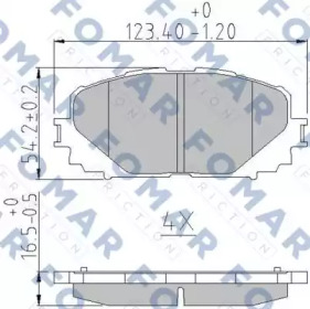 Комплект тормозных колодок FOMAR Friction FO 235883