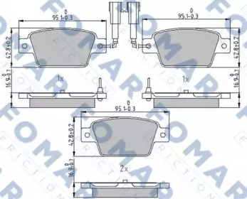 Комплект тормозных колодок FOMAR Friction FO 239381