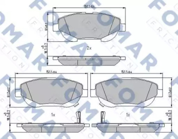 Комплект тормозных колодок FOMAR Friction FO 242381