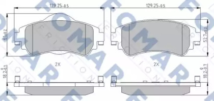 Комплект тормозных колодок FOMAR Friction FO 242681