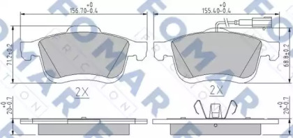 Комплект тормозных колодок FOMAR Friction FO 250481