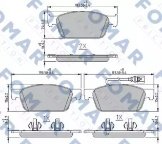 Комплект тормозных колодок FOMAR Friction FO 251181