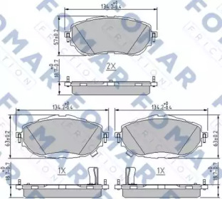 Комплект тормозных колодок FOMAR Friction FO 261981