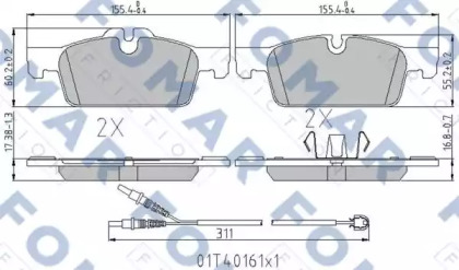 Комплект тормозных колодок FOMAR Friction FO 337581