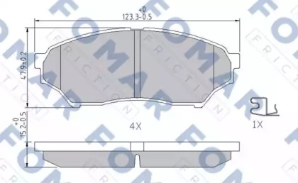 Комплект тормозных колодок FOMAR Friction FO 340181