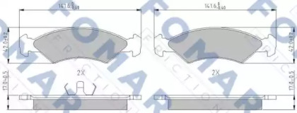 Комплект тормозных колодок FOMAR Friction FO 421881