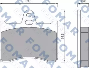 Комплект тормозных колодок FOMAR Friction FO 424981