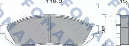 Комплект тормозных колодок FOMAR Friction FO 427481