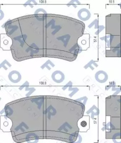 Комплект тормозных колодок FOMAR Friction FO 429081