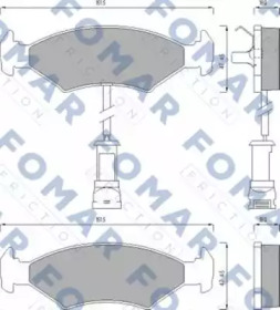 Комплект тормозных колодок FOMAR Friction FO 431181