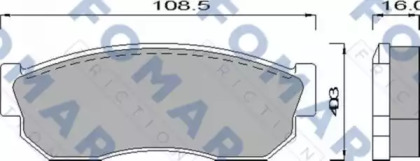 Комплект тормозных колодок FOMAR Friction FO 432181