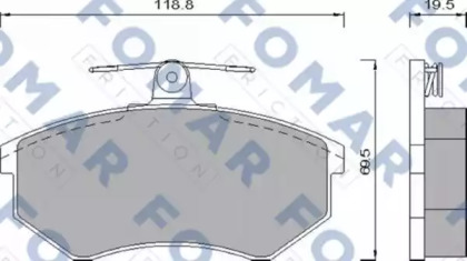 Комплект тормозных колодок FOMAR Friction FO 432781