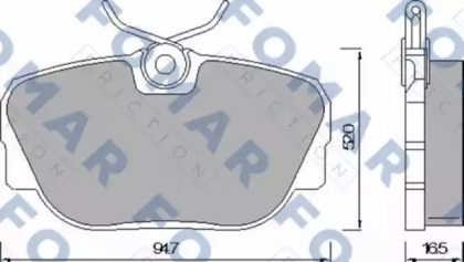 Комплект тормозных колодок FOMAR Friction FO 434281