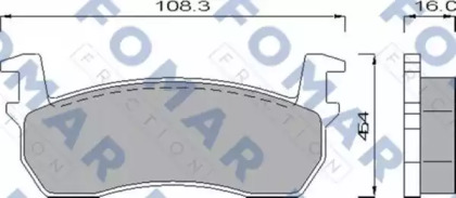 Комплект тормозных колодок FOMAR Friction FO 434581